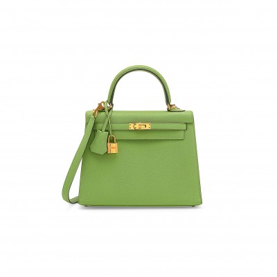 HERMÈS EPSOM KELLY 25 WITH GOLD HARDWARE (25*17*7cm) 